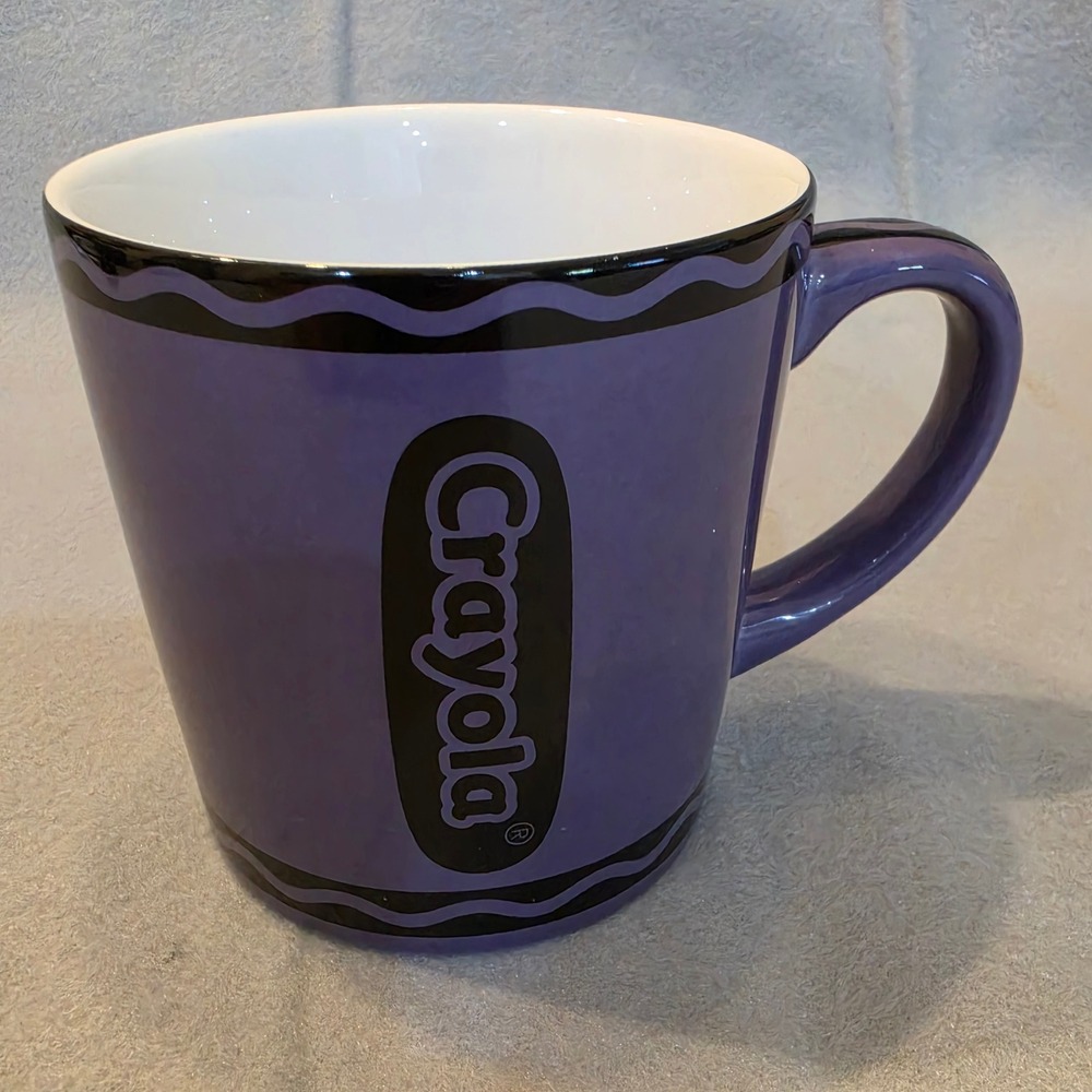 Crayola Coffee Mug  Large Purple Excellent Crayon Wrapper Design 2018